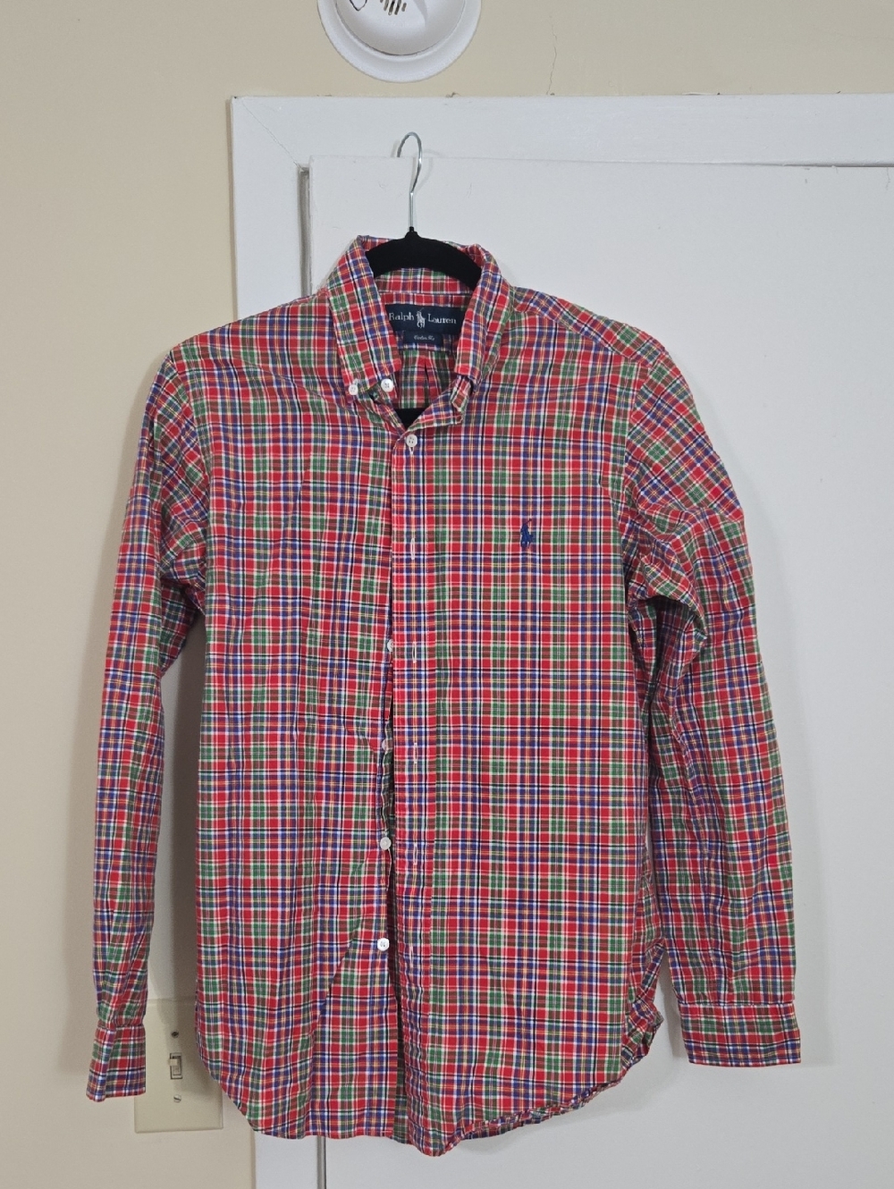 Ralph Lauren Red Green Plaid Button-Down Shirt